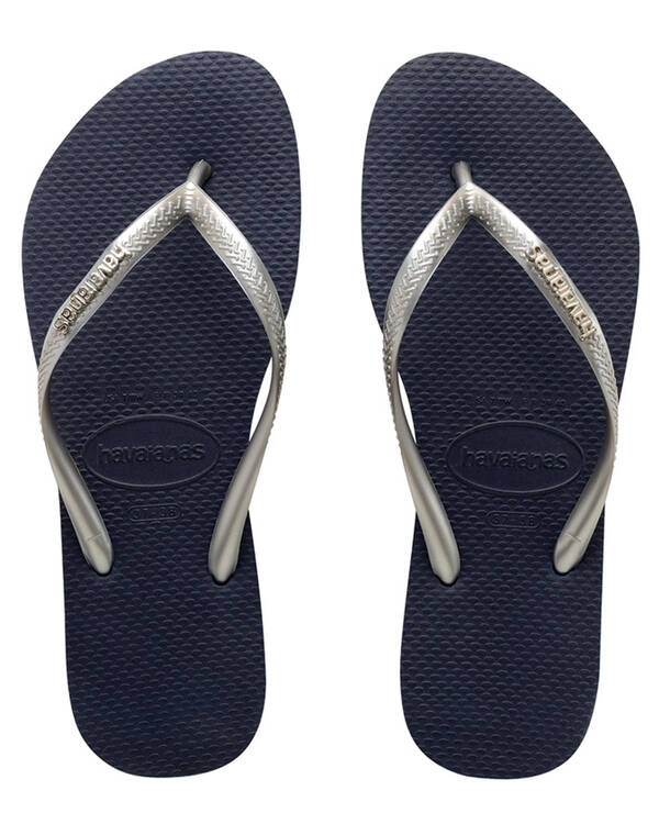 Havaianas Slim Metal Logo Thongs for Womens
