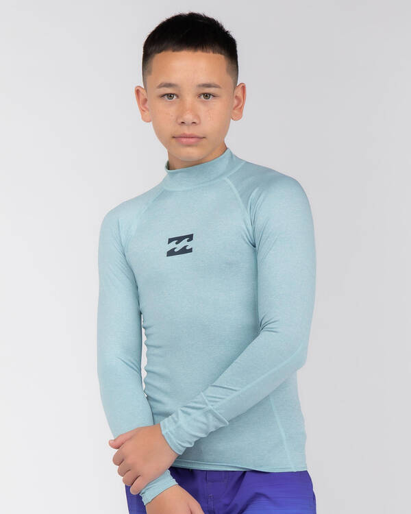 Billabong Boys' All Day Wave Performance Fit Long Sleeve Rash Vest for Mens