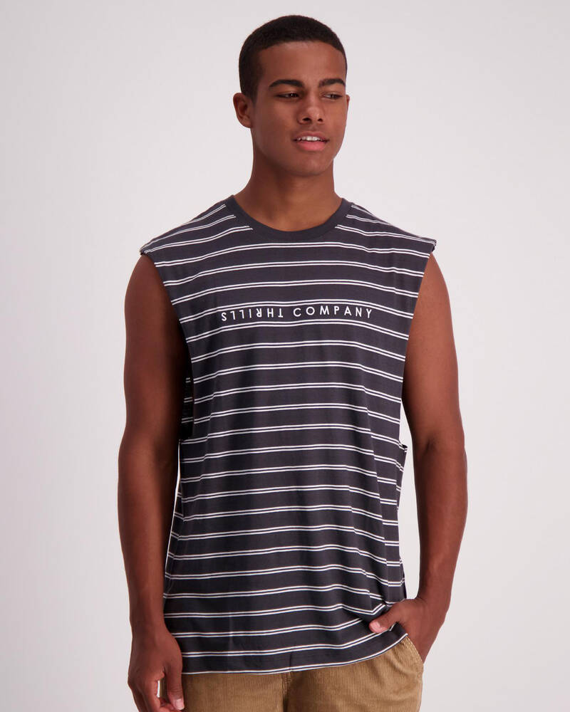 Thrills Double Stripe Muscle Tank for Mens