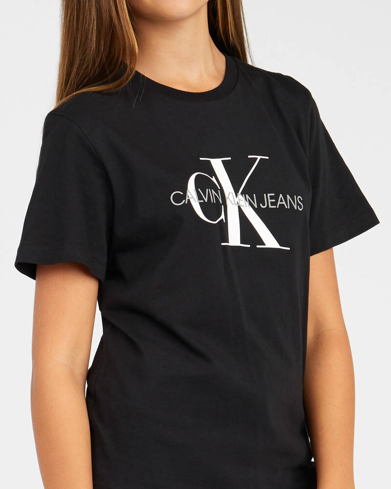 Calvin Klein Girls' Monogram Logo T-Shirt for Womens