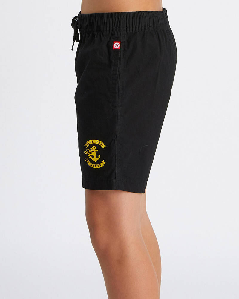 The Mad Hueys Boys Flamin Anchor Elastic Short for Mens
