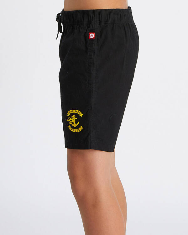 The Mad Hueys Boys Flamin Anchor Elastic Short for Mens