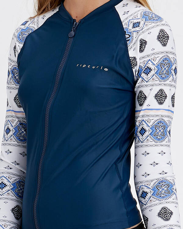 Rip Curl Girls Island Time Long Sleeve Rash Vest for Womens