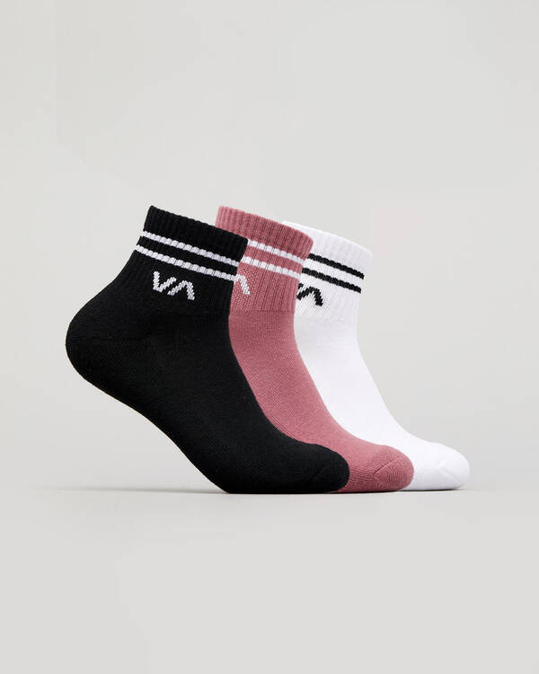 RVCA Womens VA Mini Crew Sock Pack for Womens