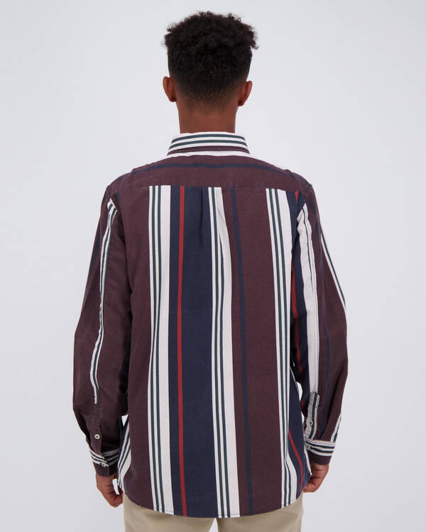 Stussy Direction Vert Stripe Long Sleeve Shirt for Mens