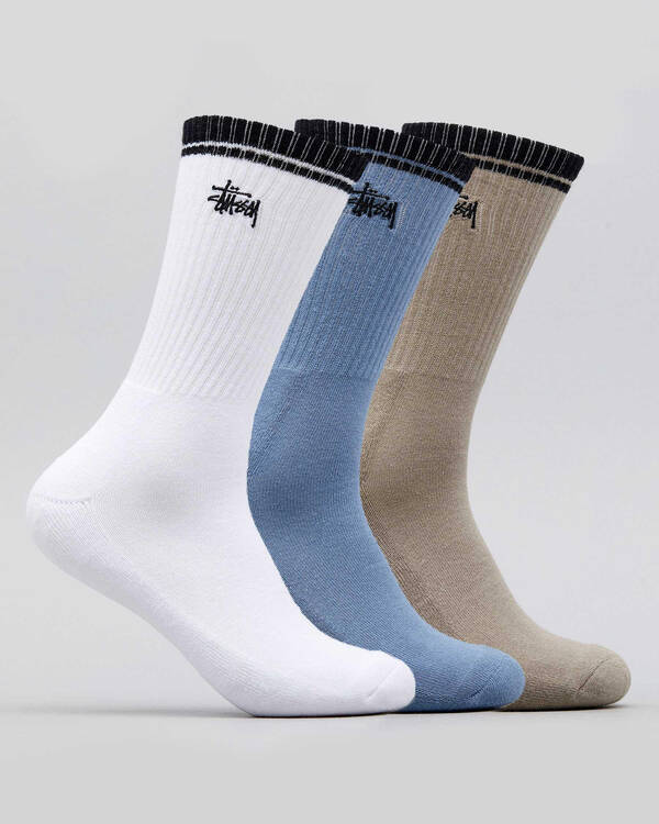 Stussy Top Stripe Graffiti Sock Pack for Mens
