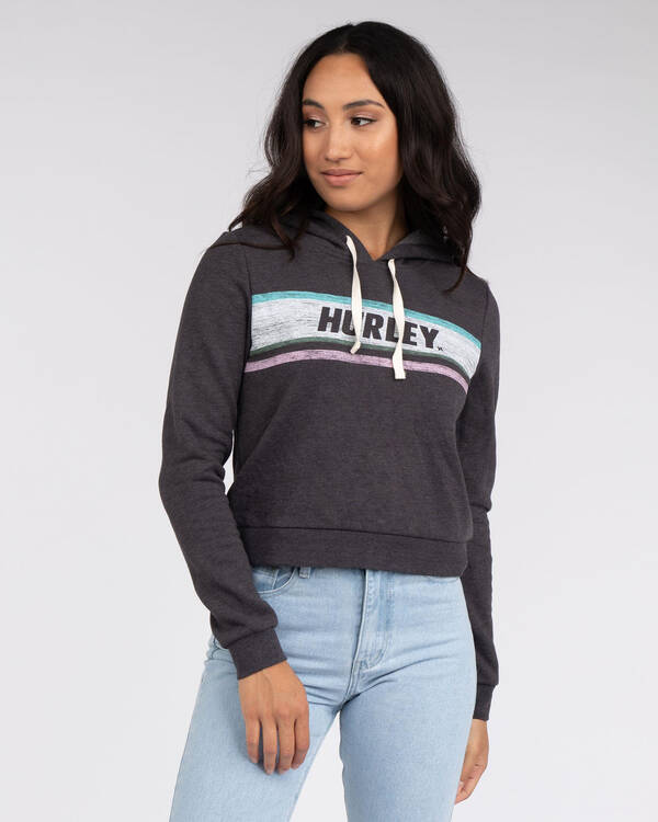 Hurley Sporty Stripes Perfect Hooded Sweatshirt for Womens