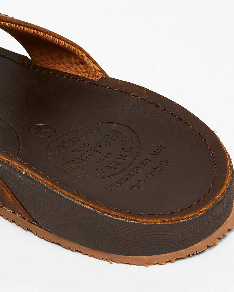 Kustom Cruiser Leather Sandals for Mens