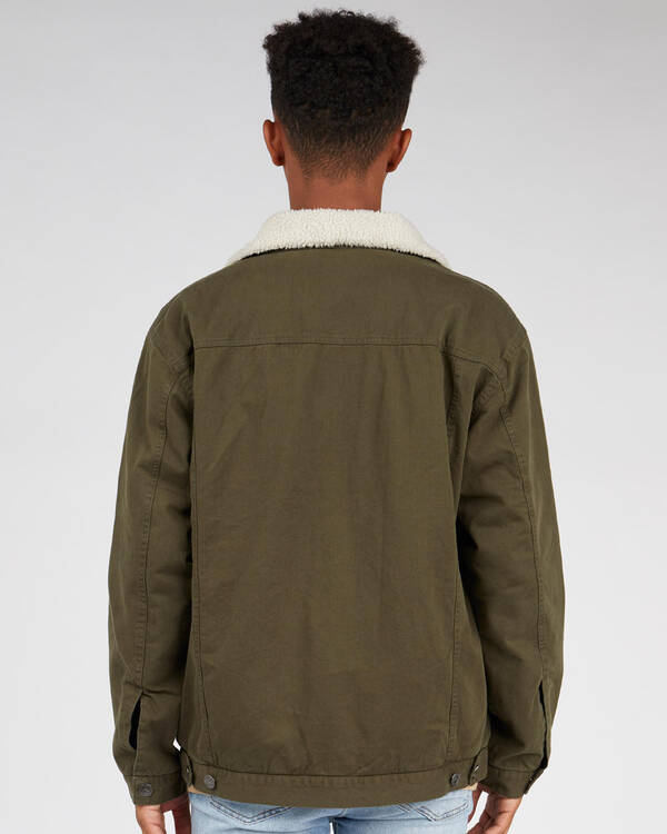 Rusty Throne Sherpa Trucker Jacket for Mens