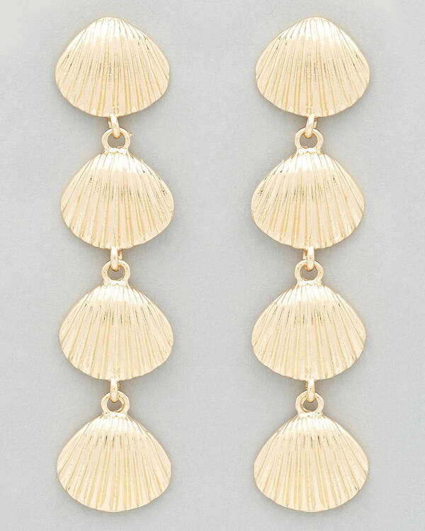 Karyn In LA Clam Shell Drop Earrings for Womens