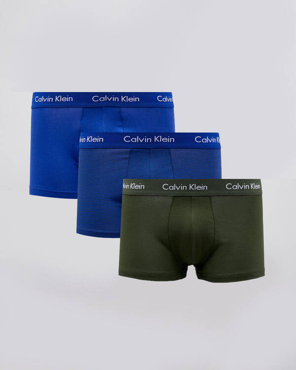 Calvin Klein Cotton Stretch Low Rise Trunks 3 Pack for Mens