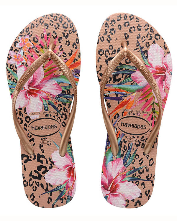 Havaianas Slim Animal Floral Thongs for Womens