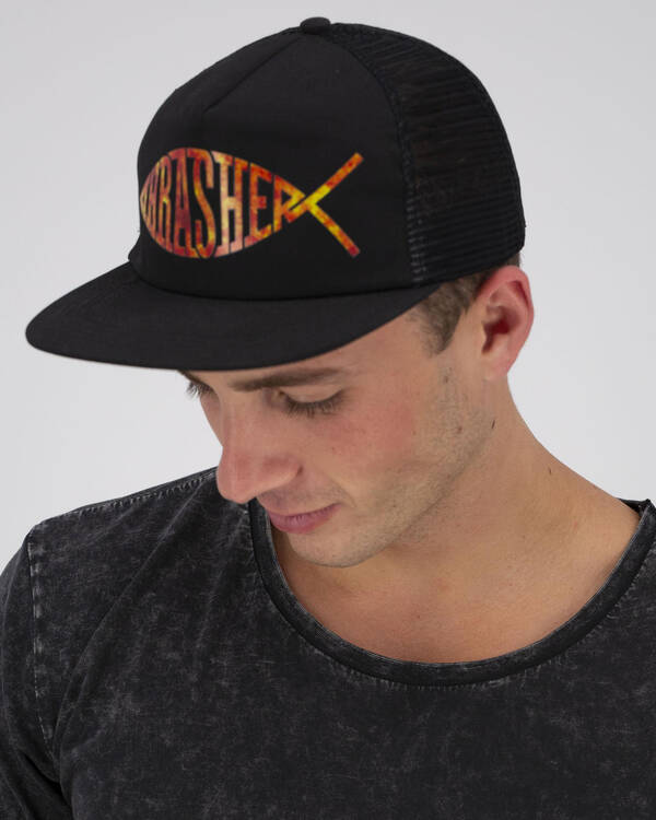 Thrasher Fish Mesh Snapback Cap for Mens