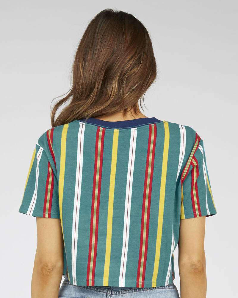 GUESS Jeans Go Teal Party T-Shirt for Womens