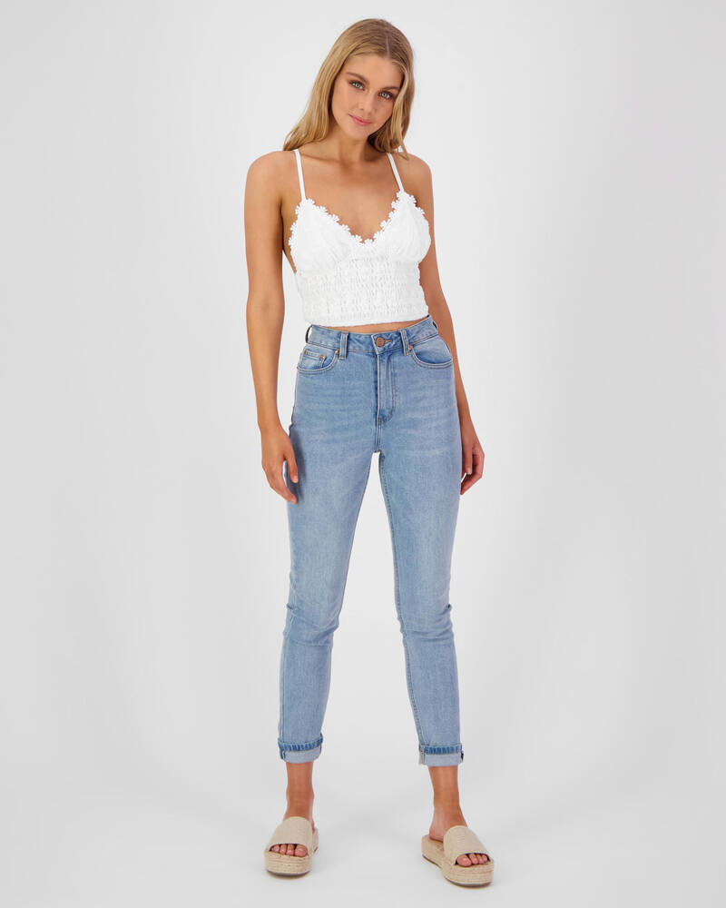 Get It Now Folk Crop Top for Womens