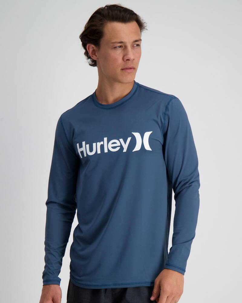 Hurley One & Only Long Sleeve Rash Vest for Mens