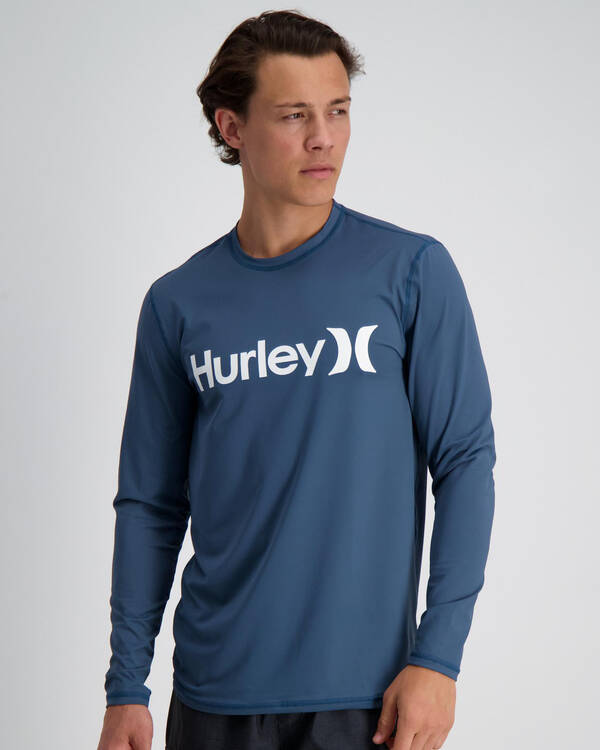 Hurley One & Only Long Sleeve Rash Vest for Mens