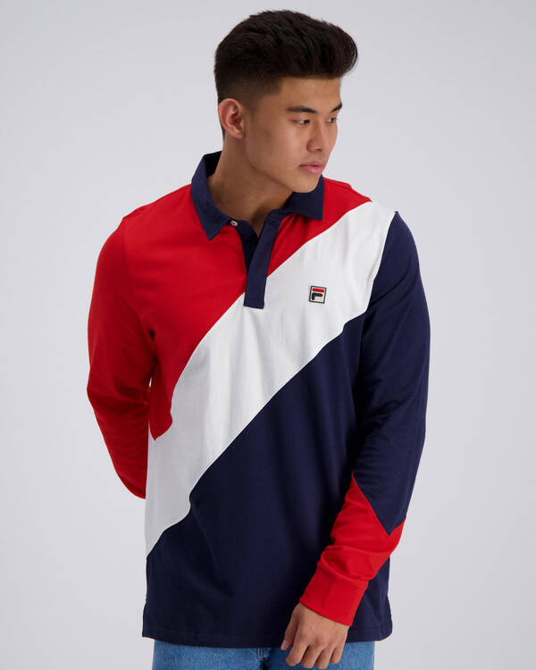 Fila Mazen Long Sleeve Polo Shirt for Mens