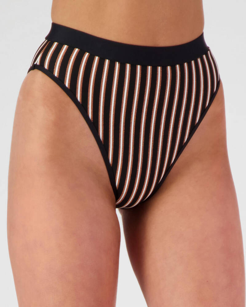 Kaiami Vista Stripe High Waisted Bikini Bottom for Womens