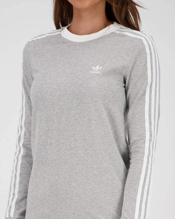 Adidas 3 Stripes Long Sleeve T-shirt for Womens