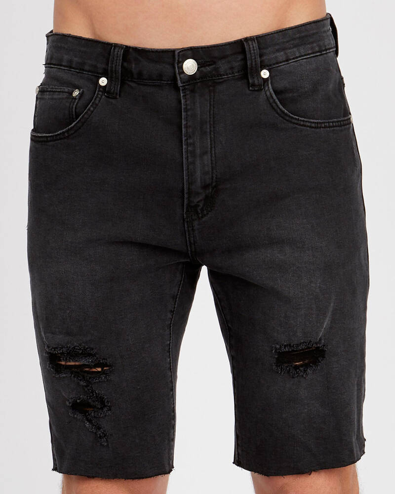 Black Palms The Skinny Denim Shorts for Mens