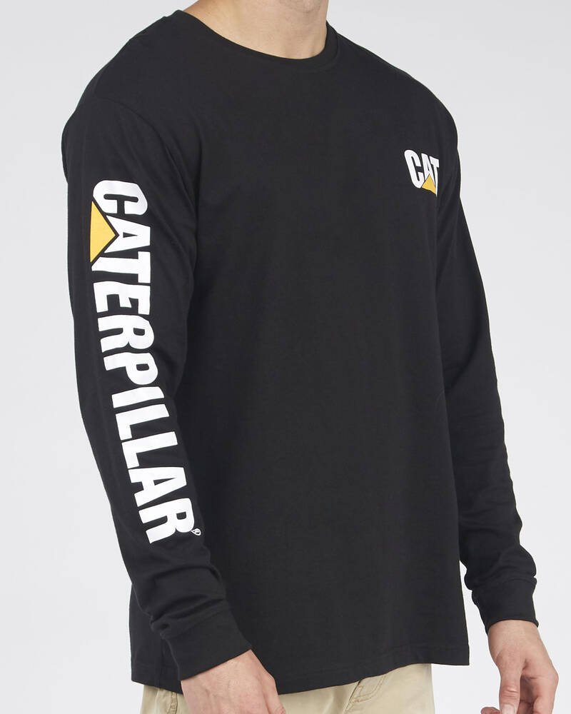 Cat Trademark Banner Long Sleeve T-shirt for Mens