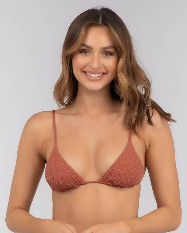 Rusty Sandalwood Bikini Top for Womens