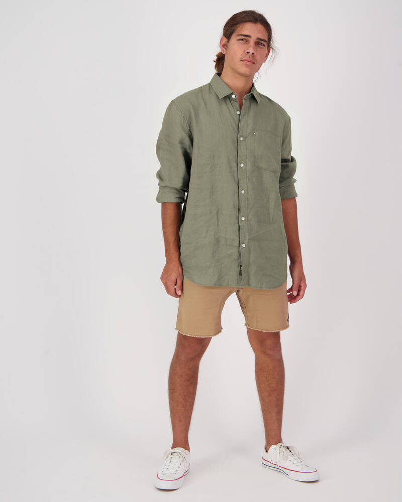 Academy Brand Hampton Linen Long Sleeve Shirt for Mens