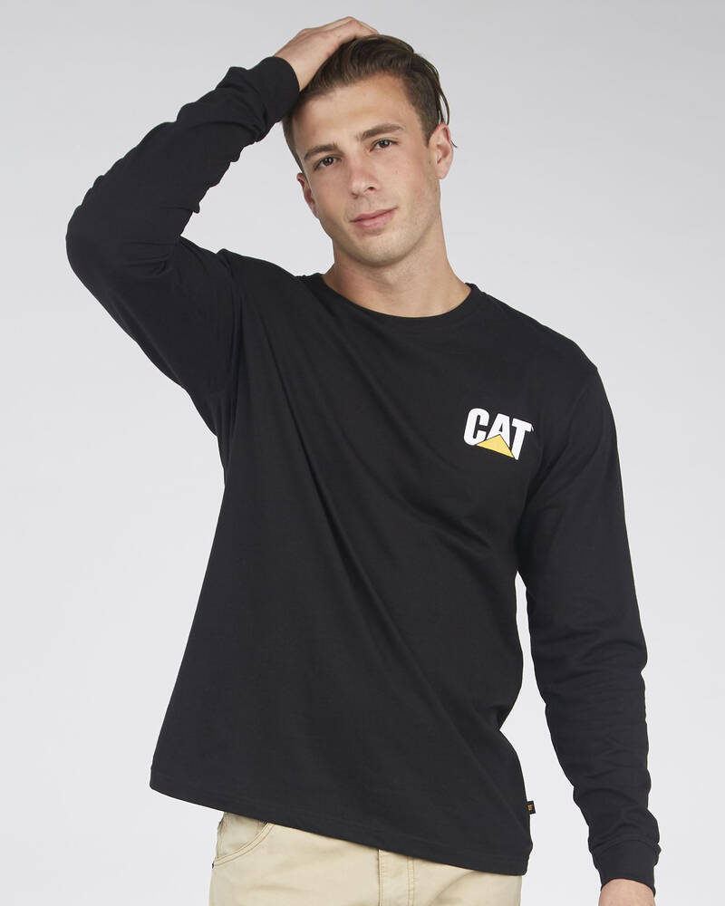 Cat Trademark Banner Long Sleeve T-shirt for Mens