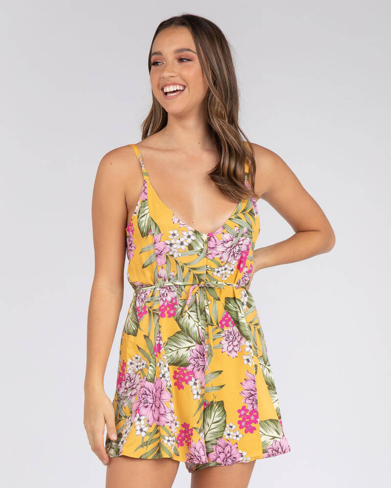 GUESS Jeans Floral Short Jumpsuit for Womens