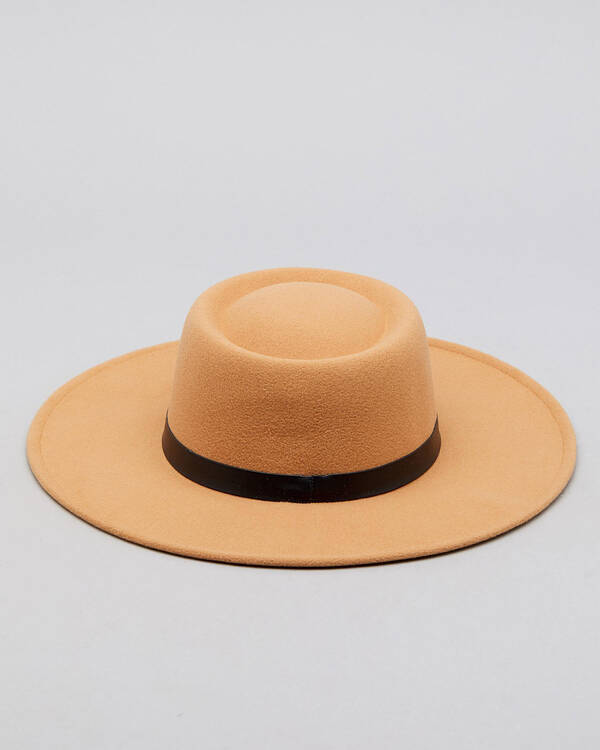 Mooloola Nina Felt Boater Hat for Womens