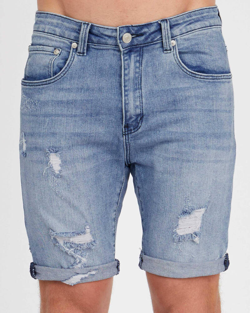 Black Palms The Skinny Denim Shorts for Mens