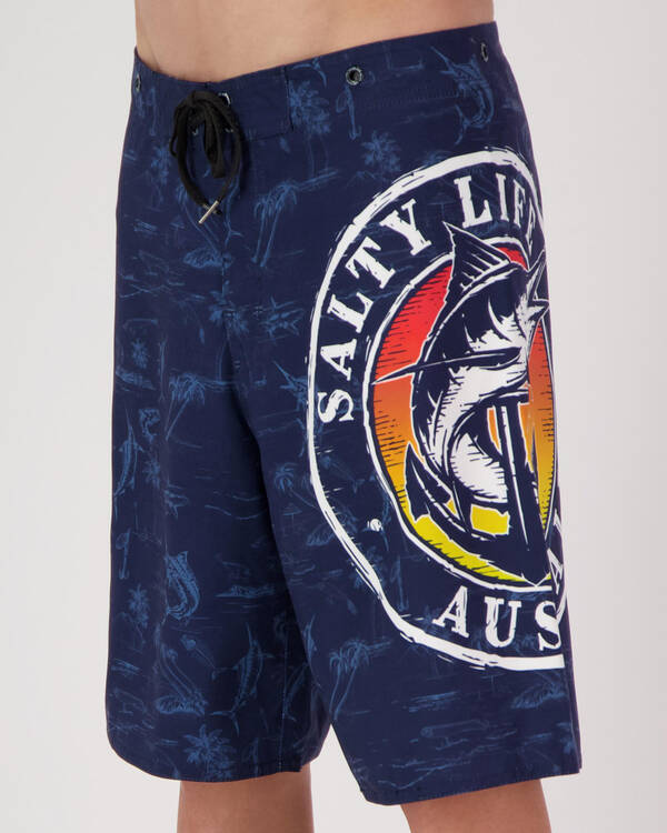 Salty Life Reflections Board Shorts for Mens
