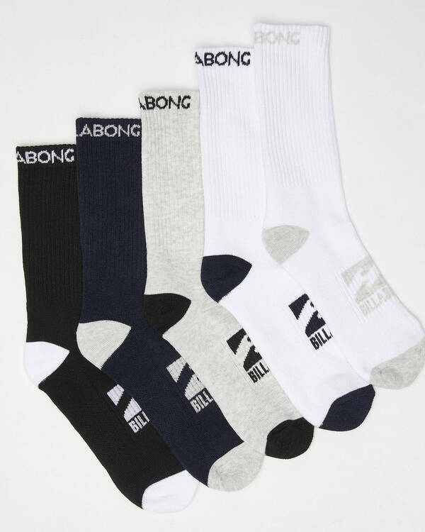Billabong Sports Sock 5 Pack for Mens