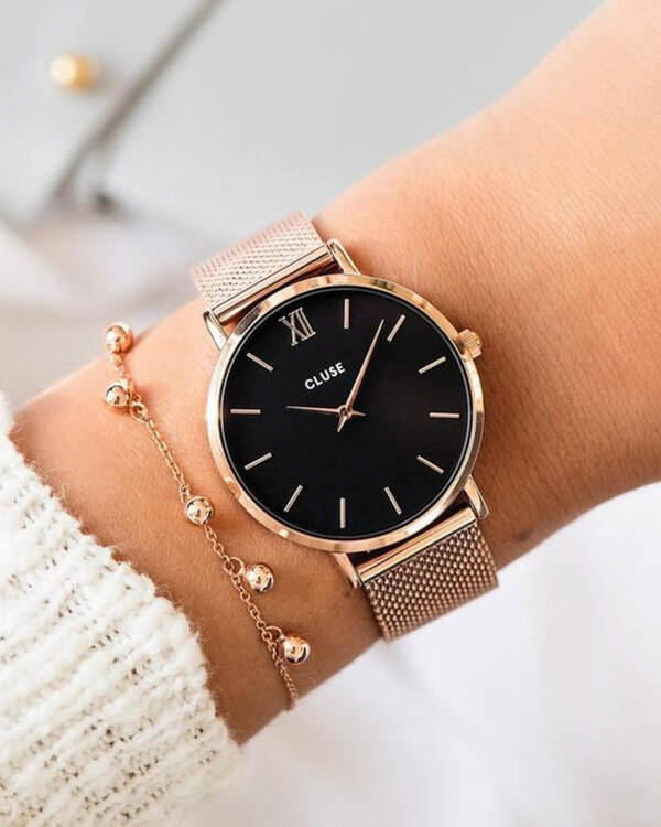 CLUSE Minuit Mesh Watch for Womens