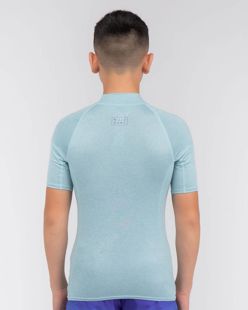 Billabong Boys' All Day Wave Performance Fit Short Sleeve Rash Vest for Mens