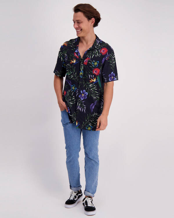 Skylark Plum Short Sleeve Shirt for Mens