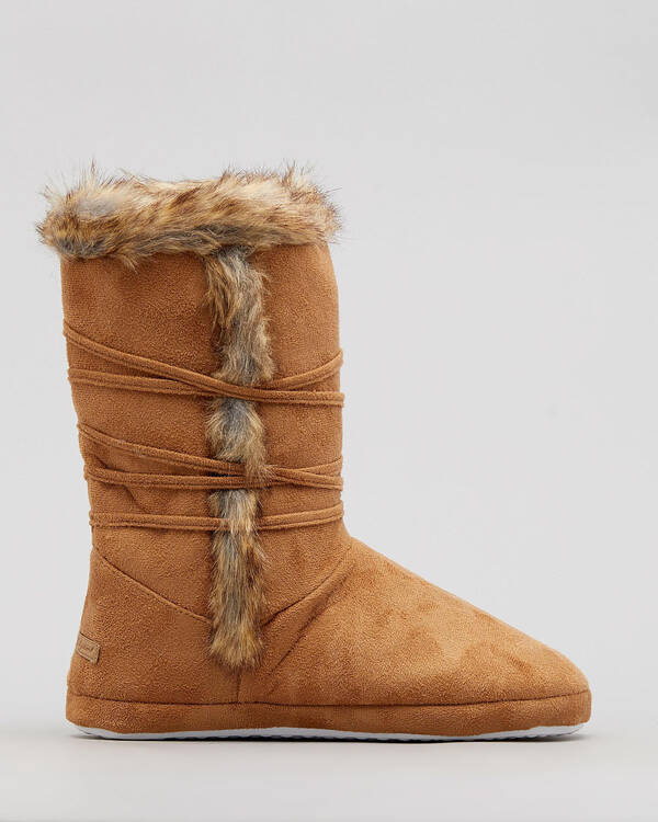 Sleepy Squirrel Olympia Slipper Boots for Womens