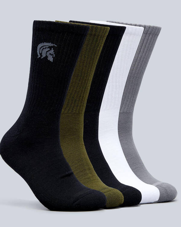 Sparta Track Crew 5pk Socks for Mens
