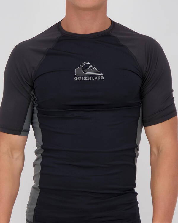 Quiksilver Backwash Short Sleeve Rash Vest for Mens