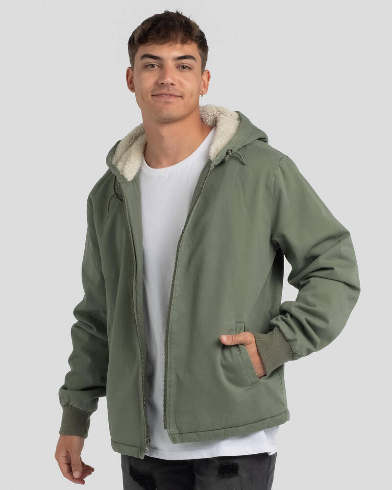 RVCA Cali Hooded Sherpa Jacket for Mens