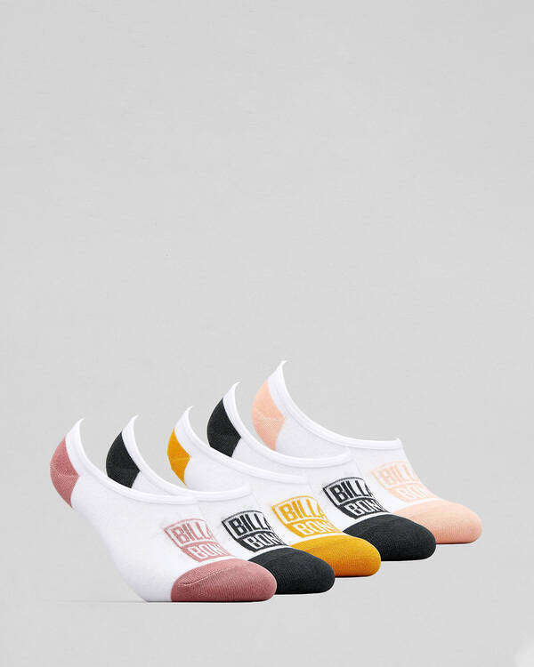 Billabong Womens Stacked Invisible Sock Pack for Womens
