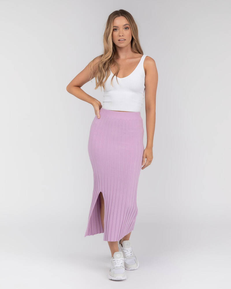 Ava And Ever Halsey Knit Midi Skirt for Womens