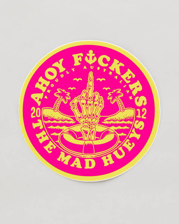 The Mad Hueys Hueys Floating Fkr Sticker for Mens