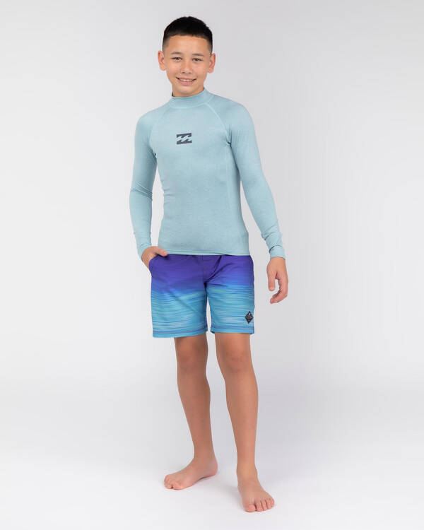 Billabong Boys' All Day Wave Performance Fit Long Sleeve Rash Vest for Mens