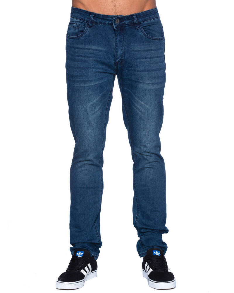 Lucid Mens Slang Dark Blue Jeans for Mens