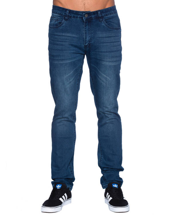 Lucid Mens Slang Dark Blue Jeans for Mens
