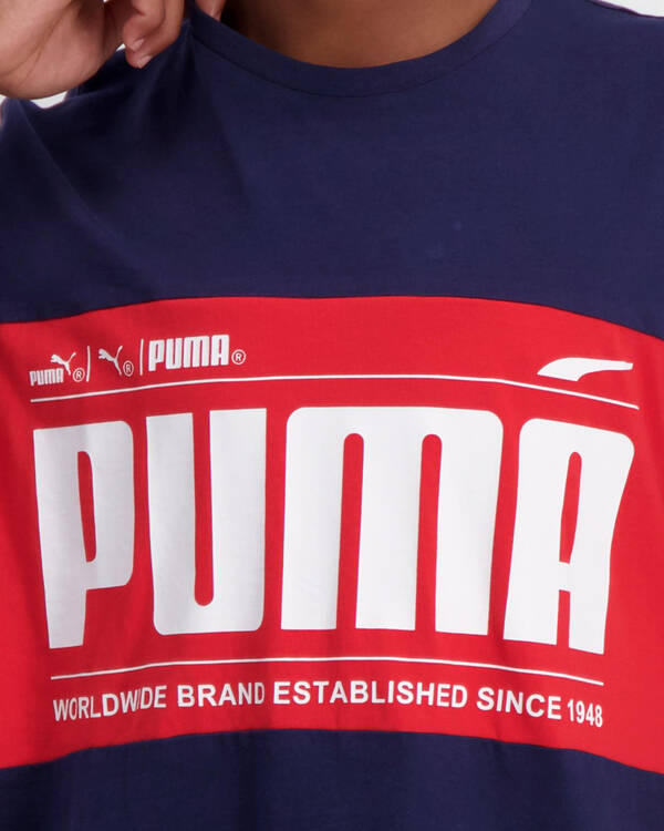 Puma Graphic Logo Block T-Shirt for Mens