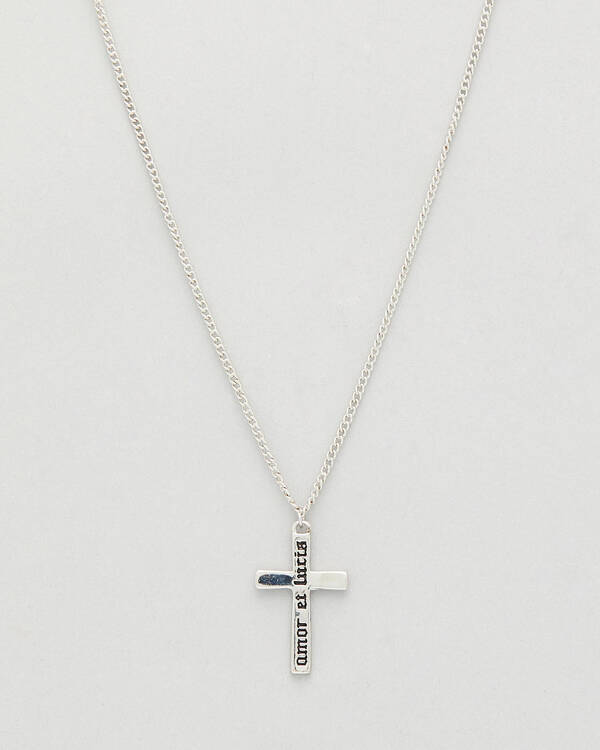 REPUBLIK Silver Cross Chain Necklace for Mens
