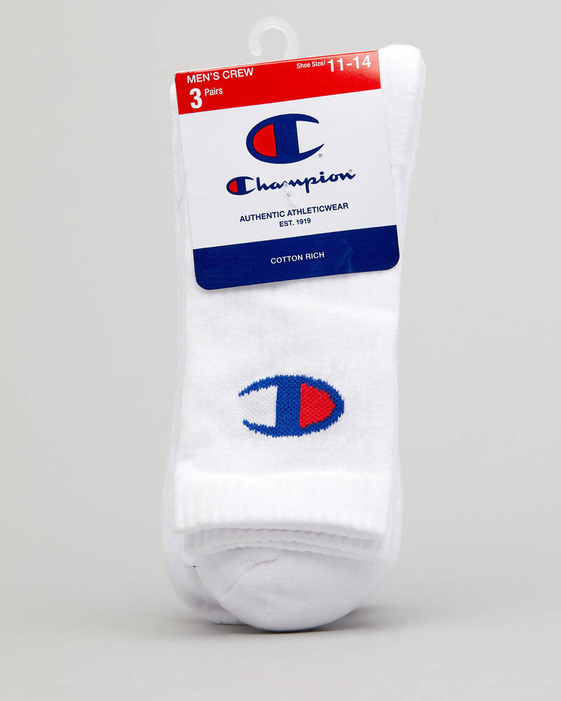 Champion C Logo Crew 3Pk for Mens